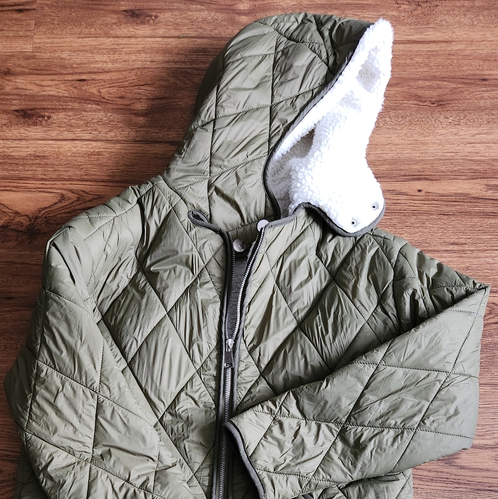 Quilted sherpa jacket